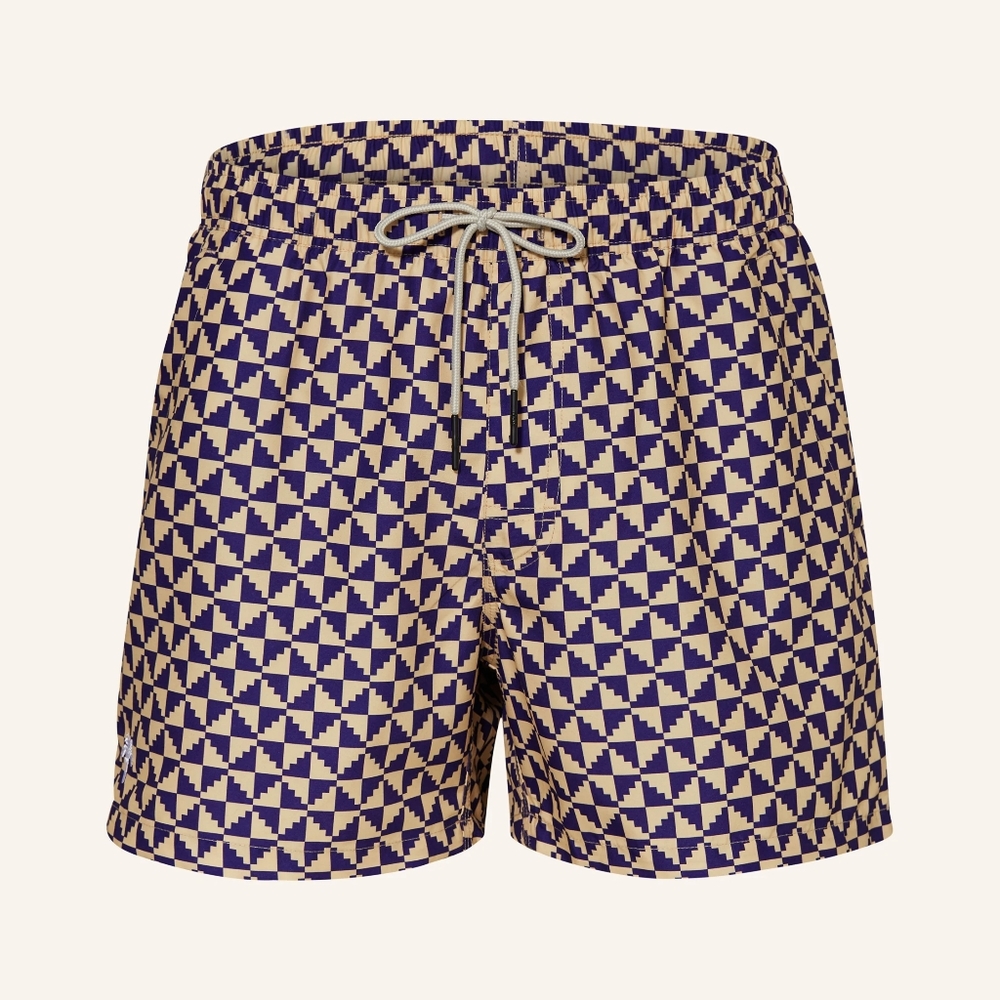 OAS Company Puzzle elasticated-waist swim shorts